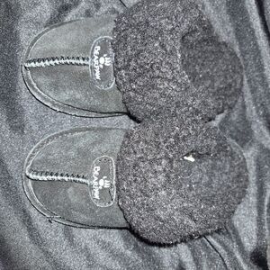 BearPaw Black Cozy Slippers